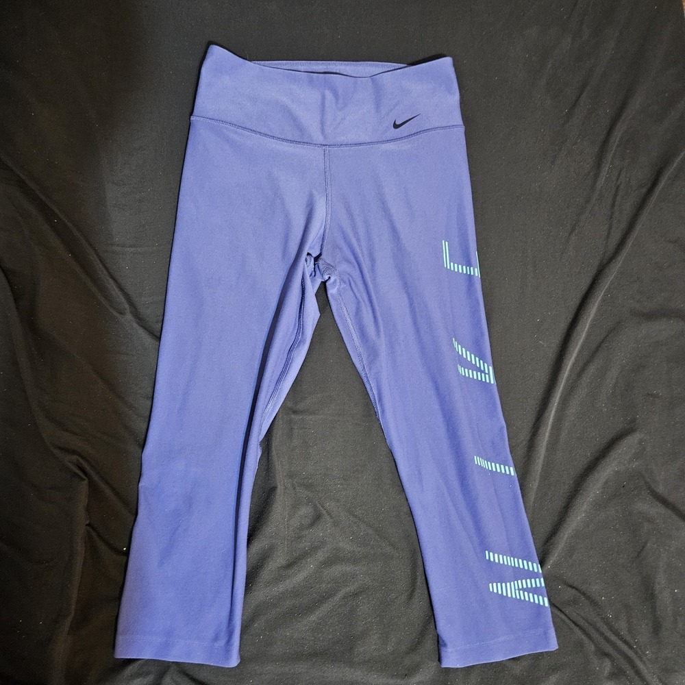 Nike Women's Small Dri-fit Purple Yoga Leggings Stretch Activewear